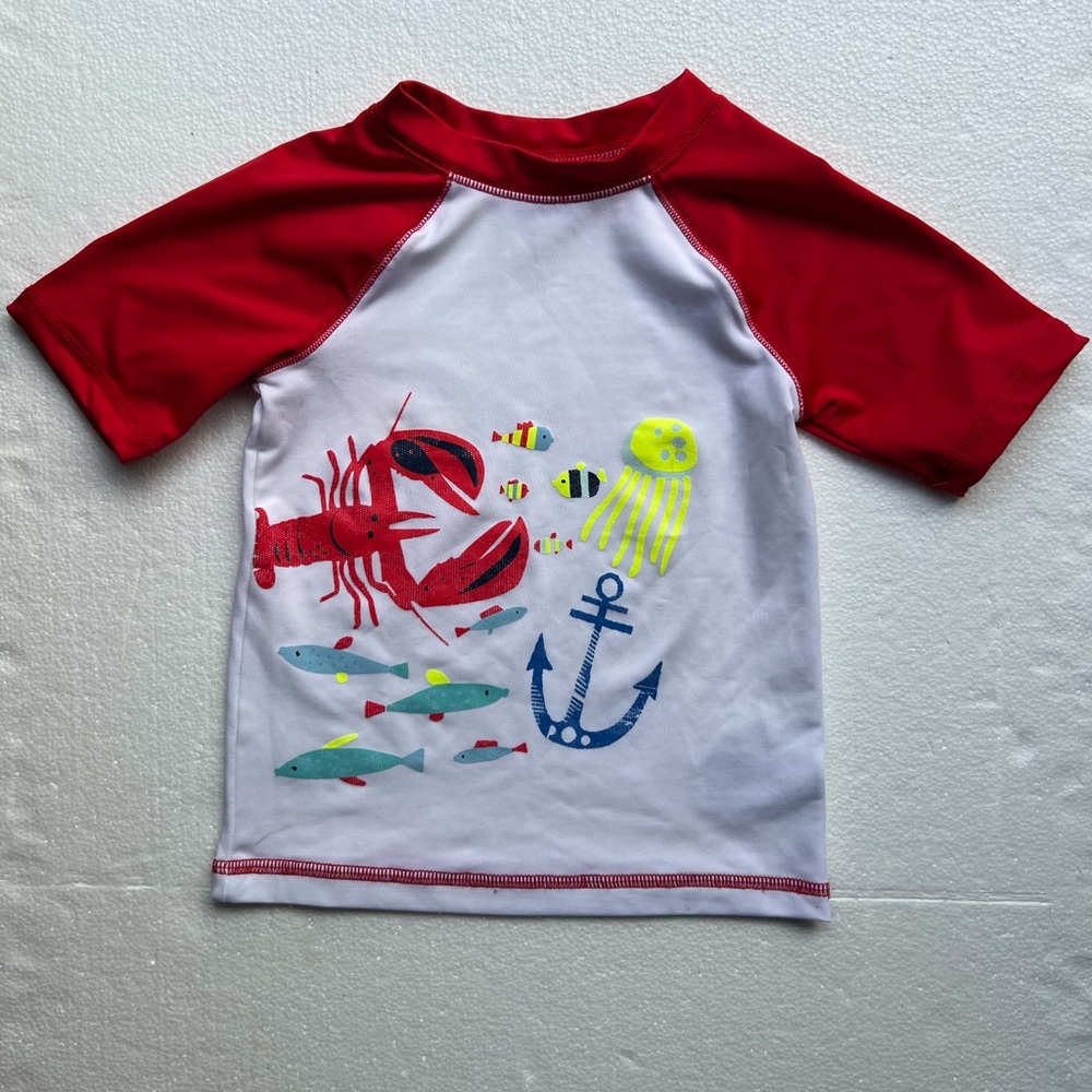 Cat and Jack Swim top Rash guard Swim Top 2T